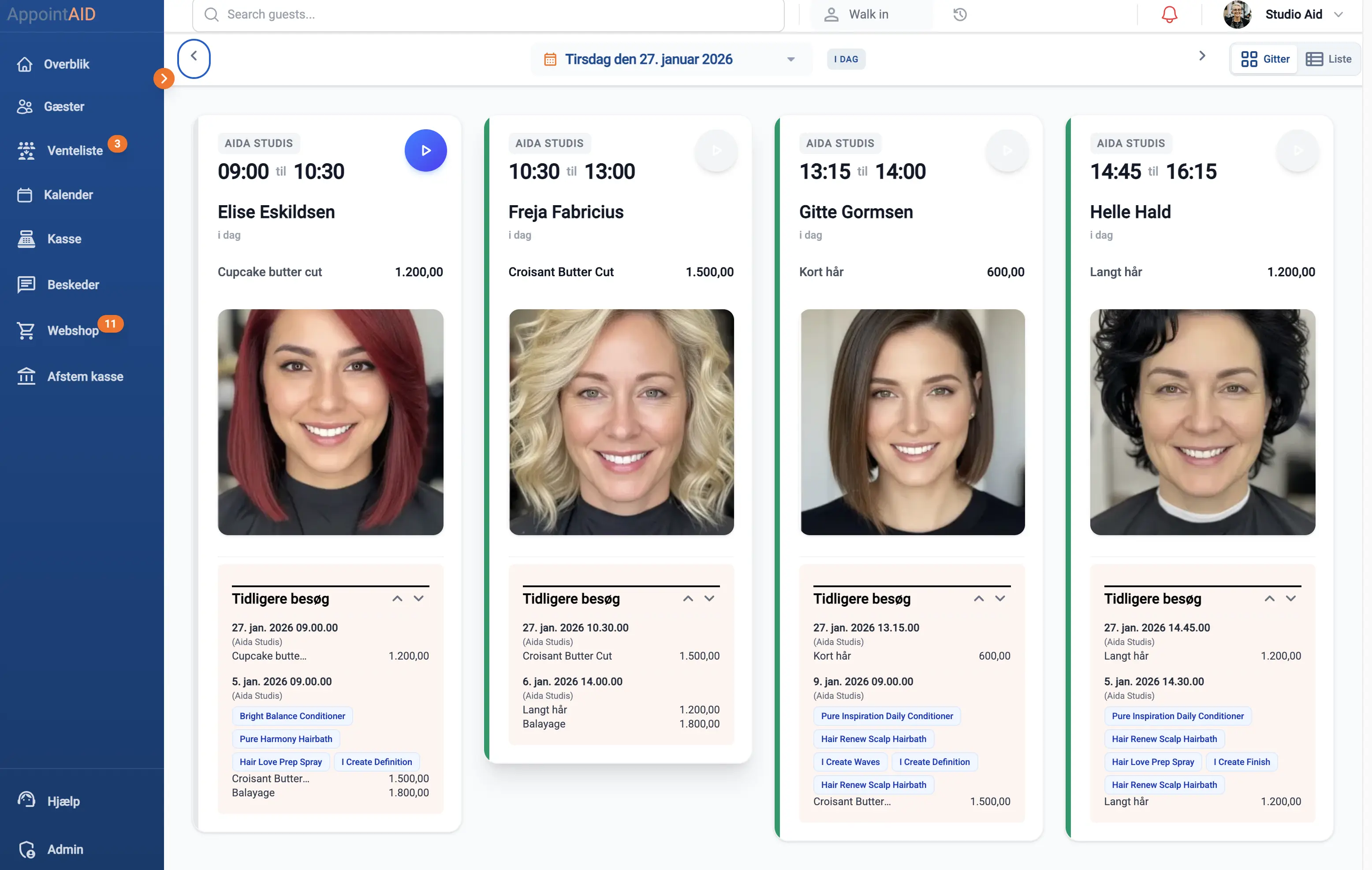 AppointAID Dashboard Interface